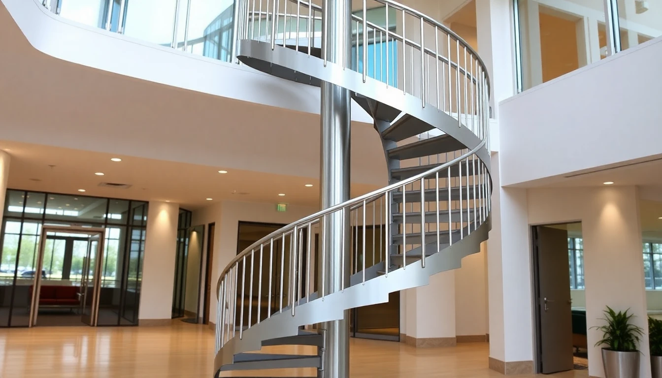 Aluminum Spiral Staircase Outdoor – Commercial