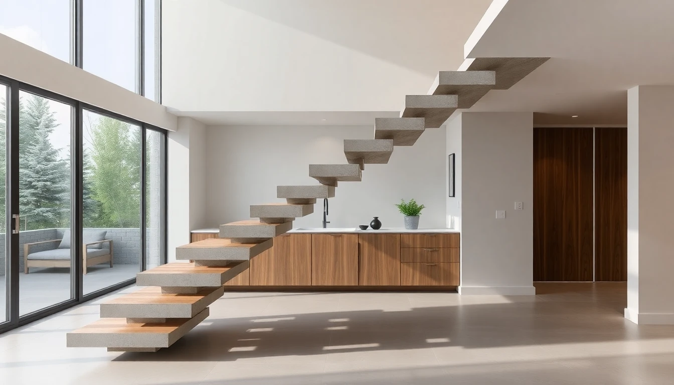 Concrete Floating Stairs Cost – Residential