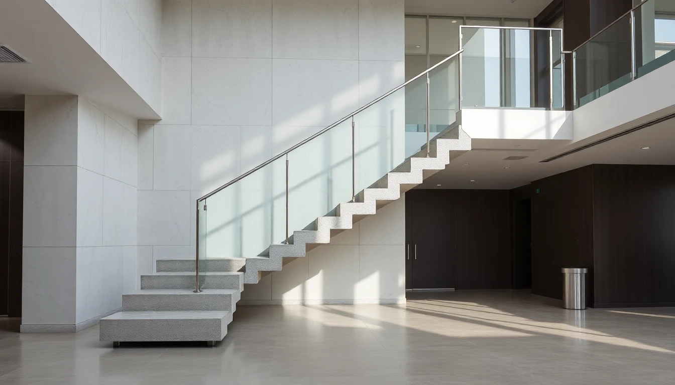 Concrete Floating Stairs Design – Commercial