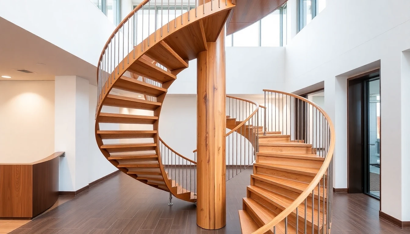 Cost OF Custom Wood Spiral Staircase – Commercial