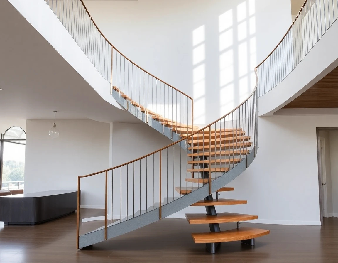 Curved Floating Stairs – Variant