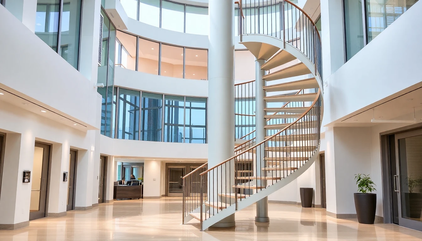 Custom Exterior Spiral Staircase – Commercial