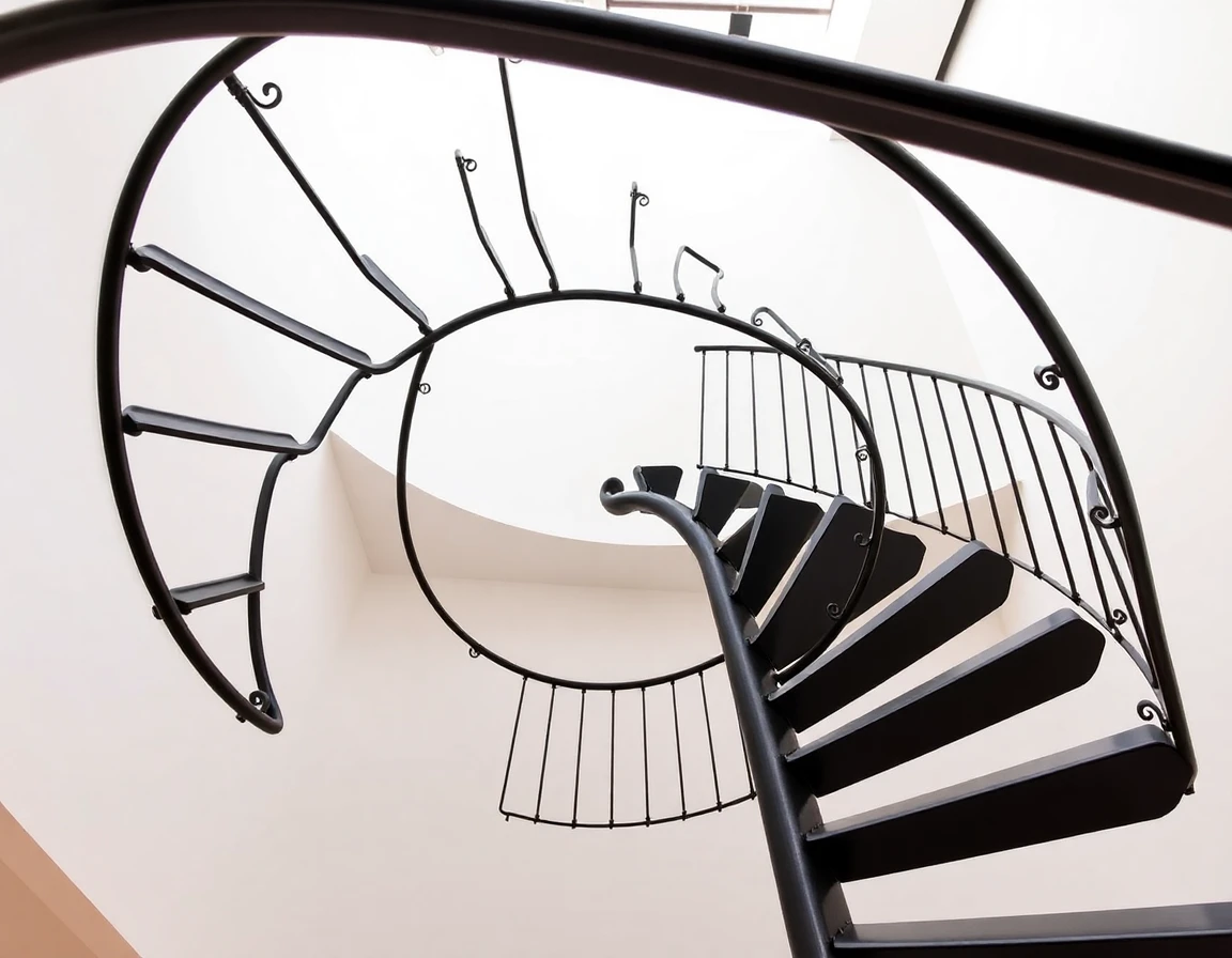 Custom Iron Spiral Staircases – Variant
