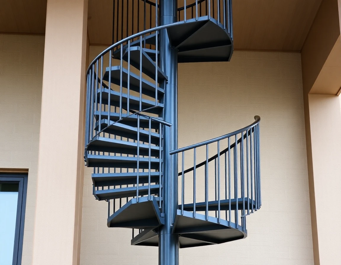 Custom Metal Outdoor Spiral Staircases – Variant