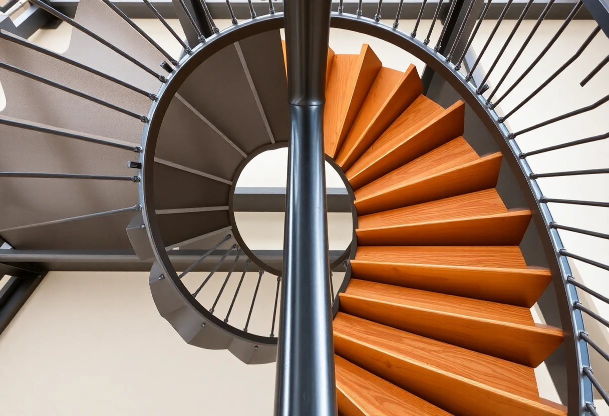 Custom Metal Spiral Staircase – Detail