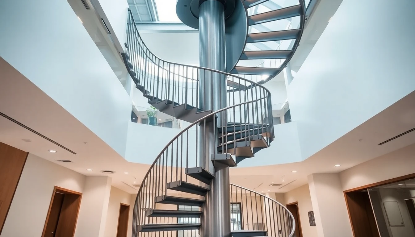 Custom Metal Spiral Staircase – Commercial
