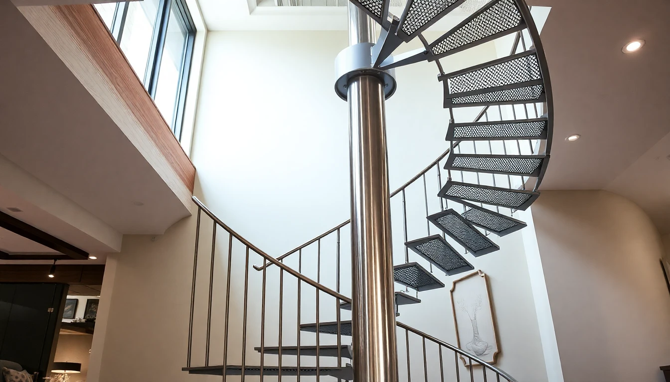 Custom Metal Spiral Staircase – Residential