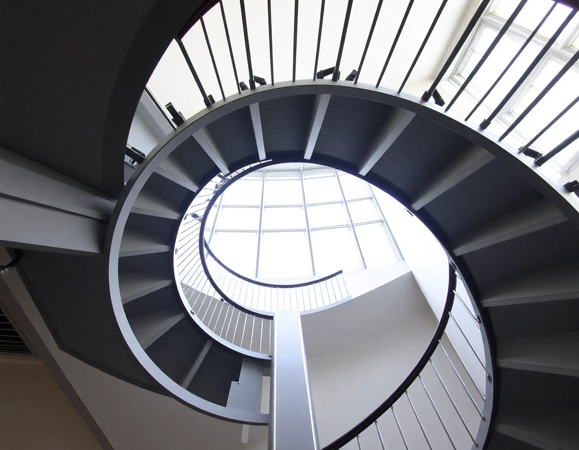 Custom Metal Spiral Staircase – Variant