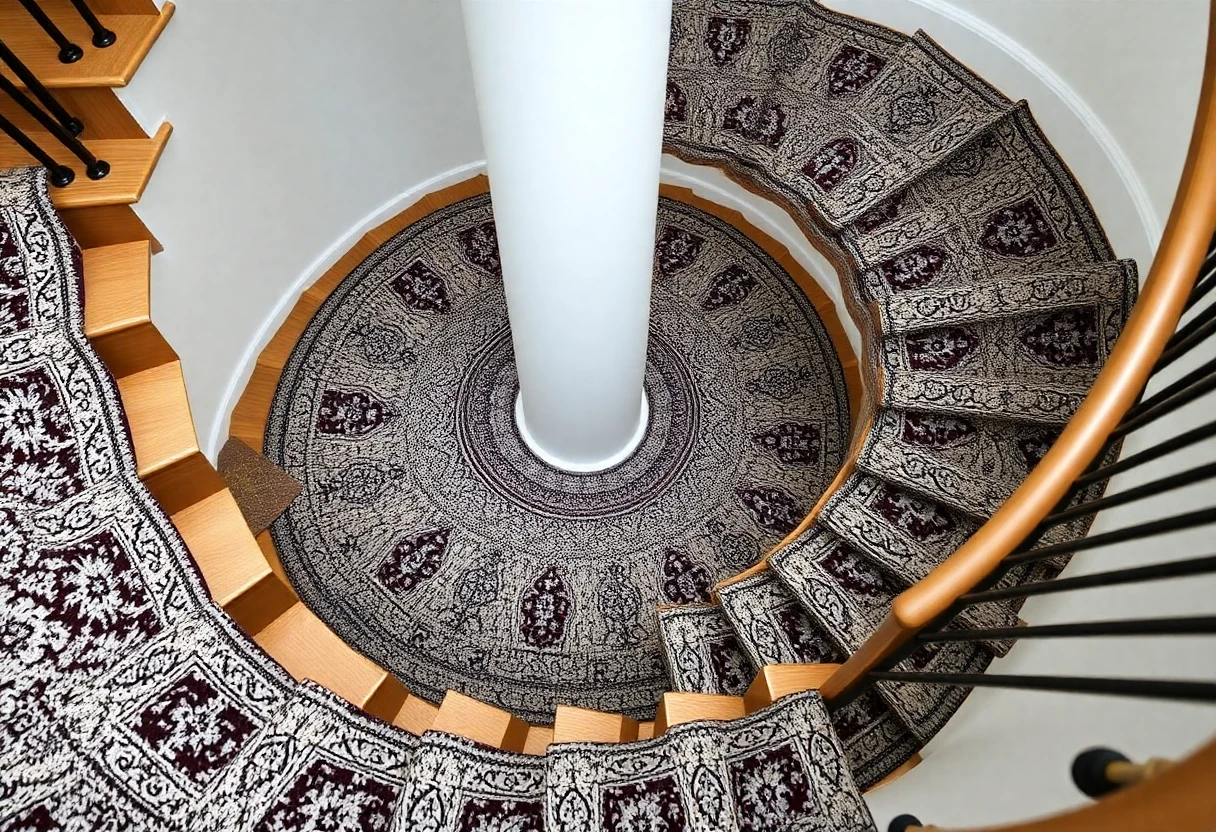 Custom RUG Treads FOR Spiral Staircase – Detail