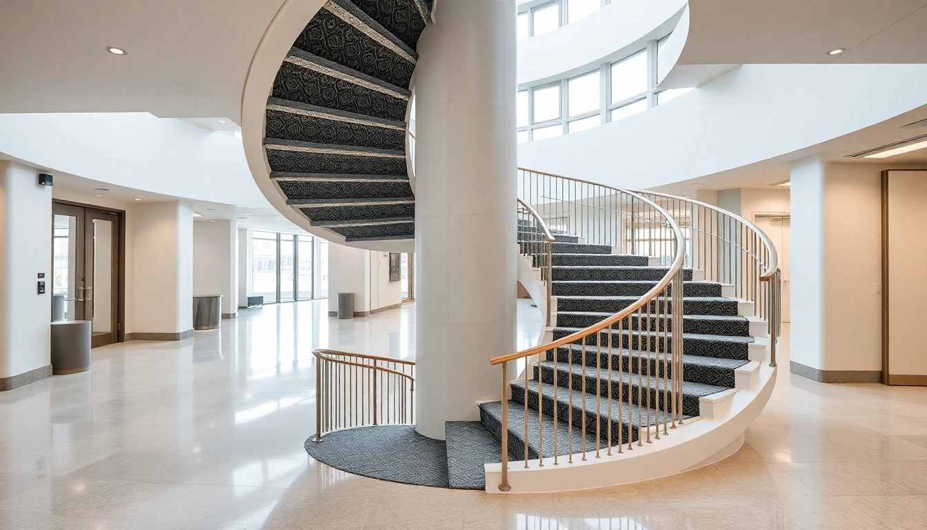 Custom RUG Treads FOR Spiral Staircase – Commercial