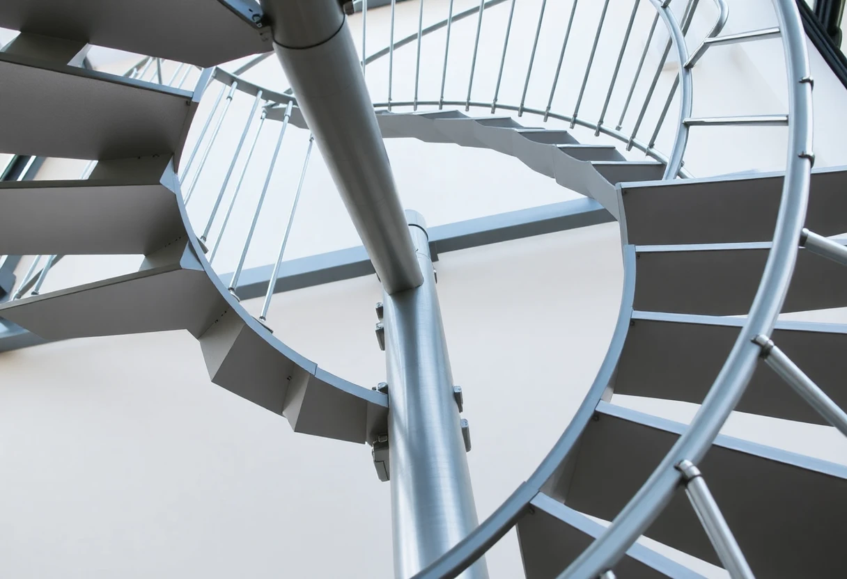 Custom Steel Spiral Staircase – Detail