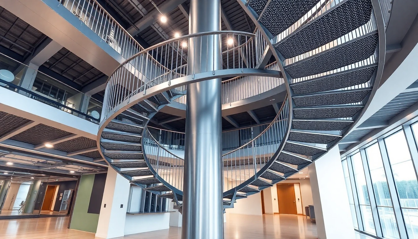 Custom Steel Spiral Staircase – Commercial