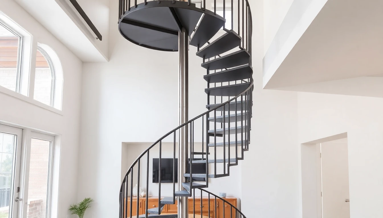 Custom Steel Spiral Staircase – Residential