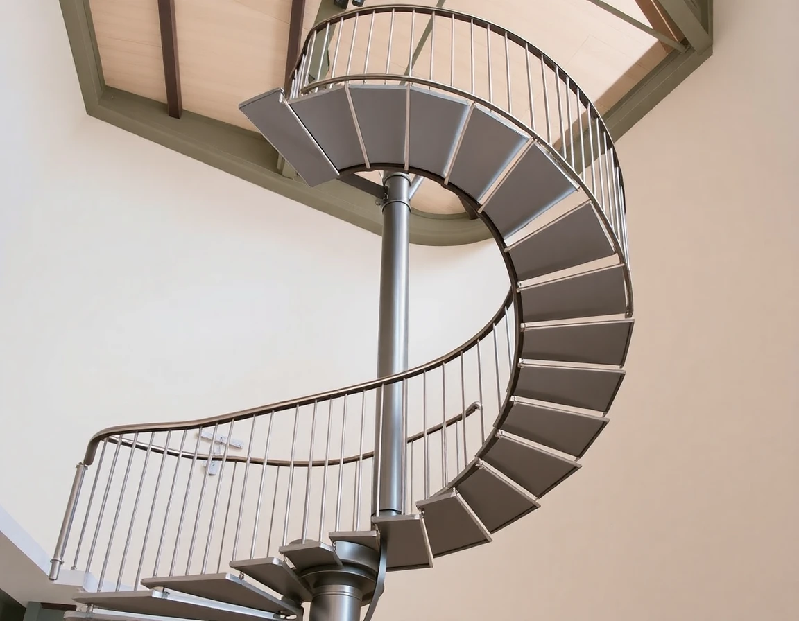 Custom Steel Spiral Staircase – Variant