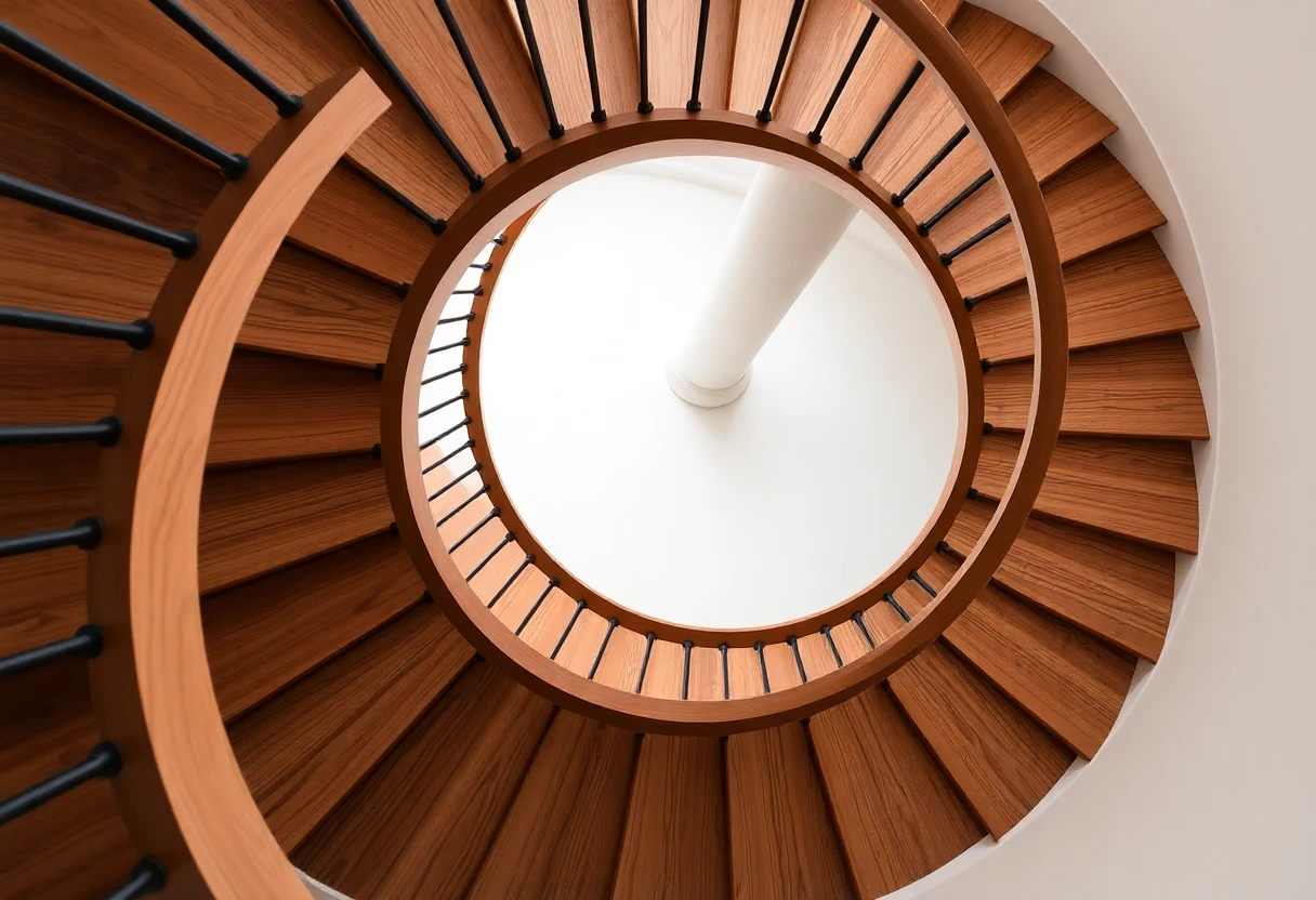 Custom Wooden Spiral Staircase – Detail