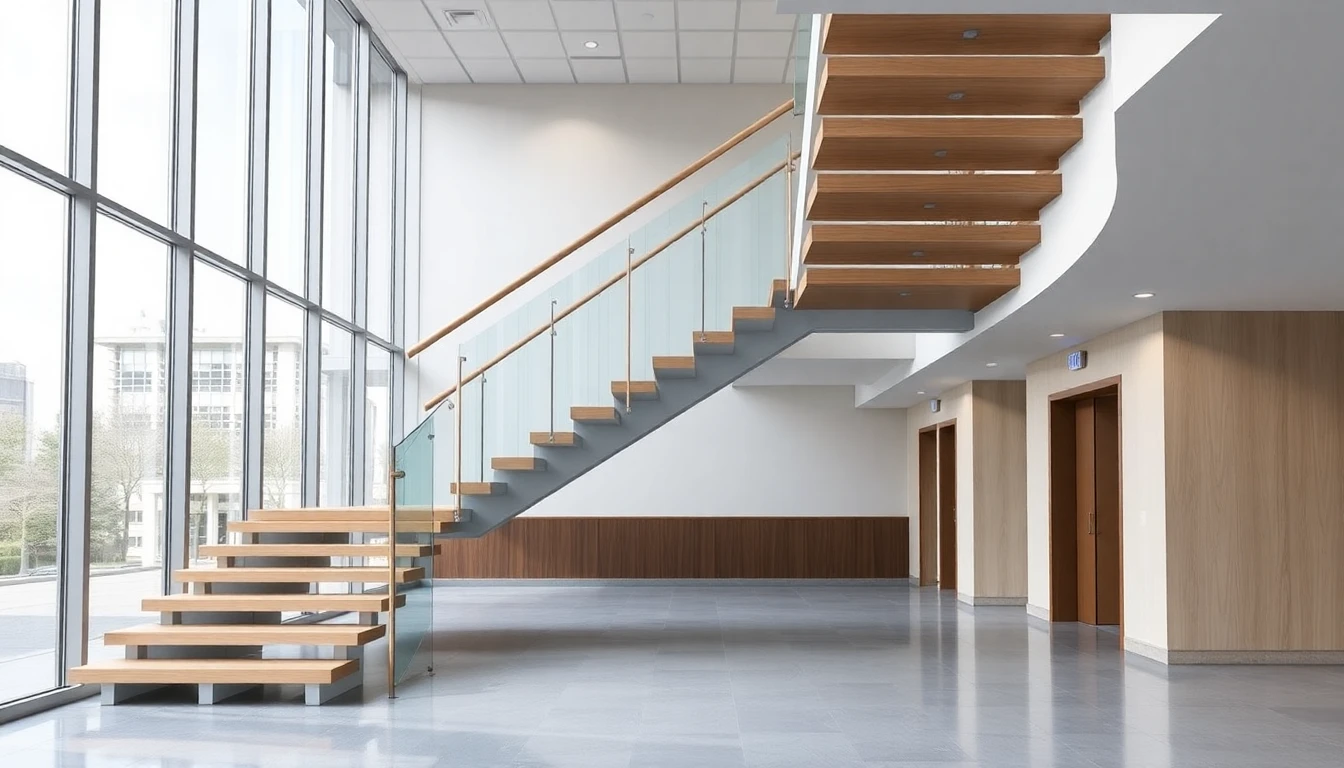 Double Stringer Floating Stairs – Commercial