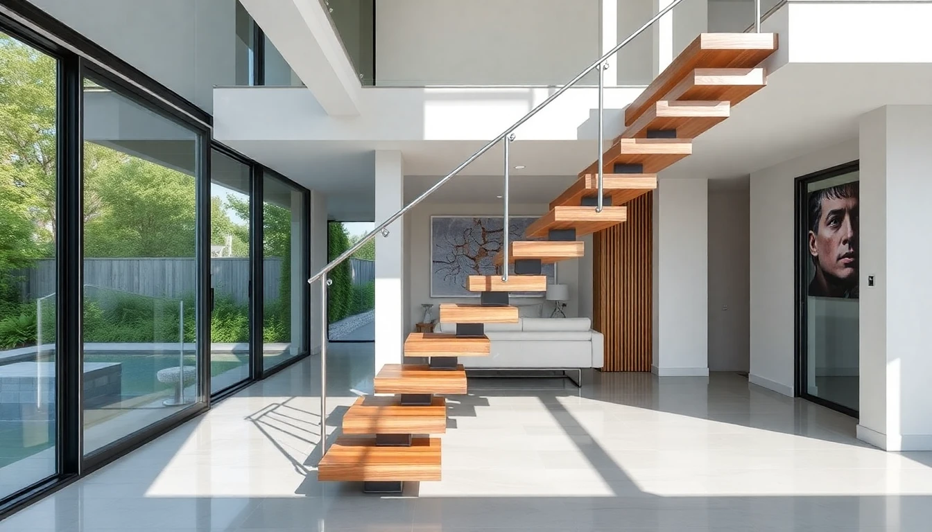 Exterior Floating Stairs – Residential
