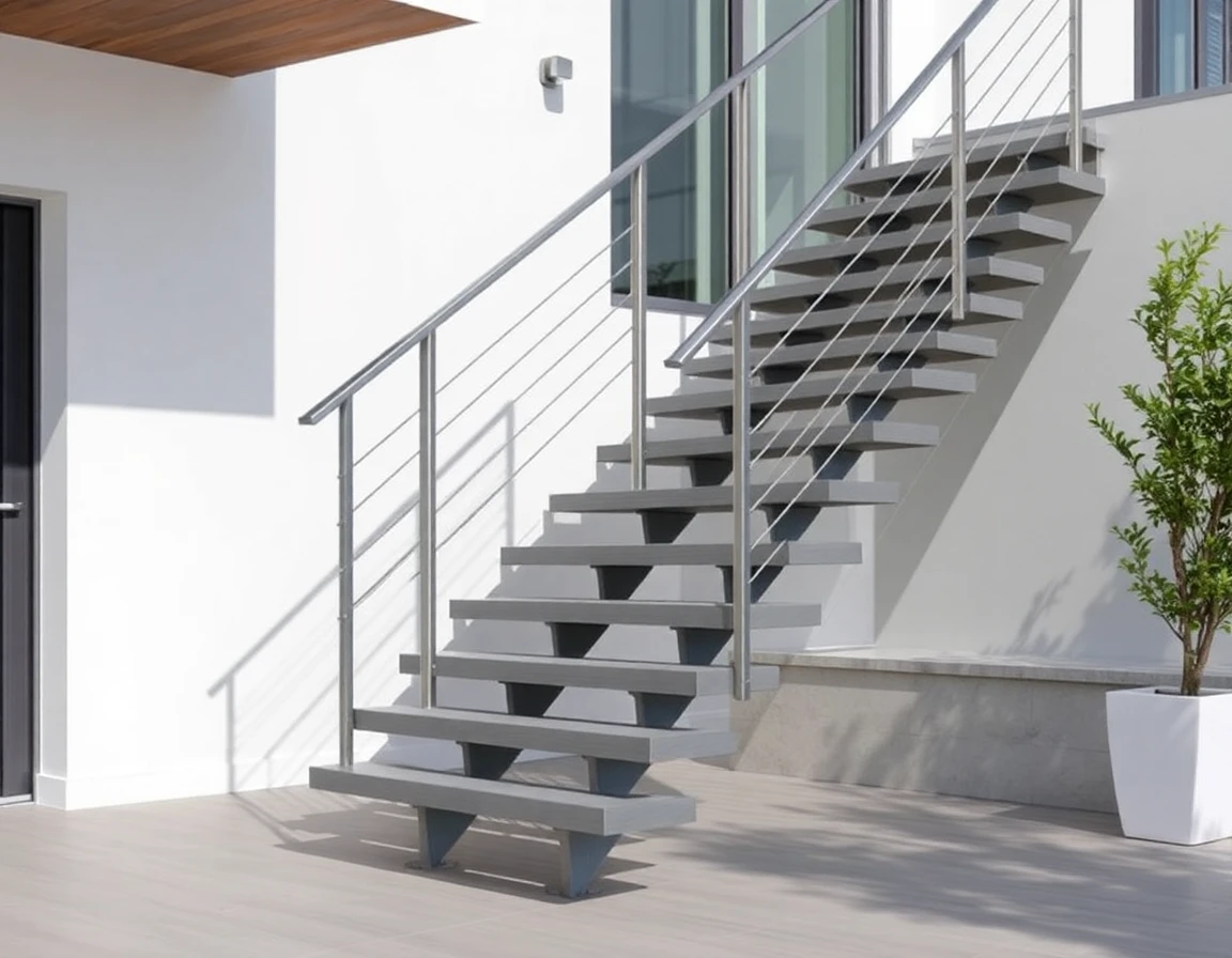 Exterior Floating Stairs – Variant