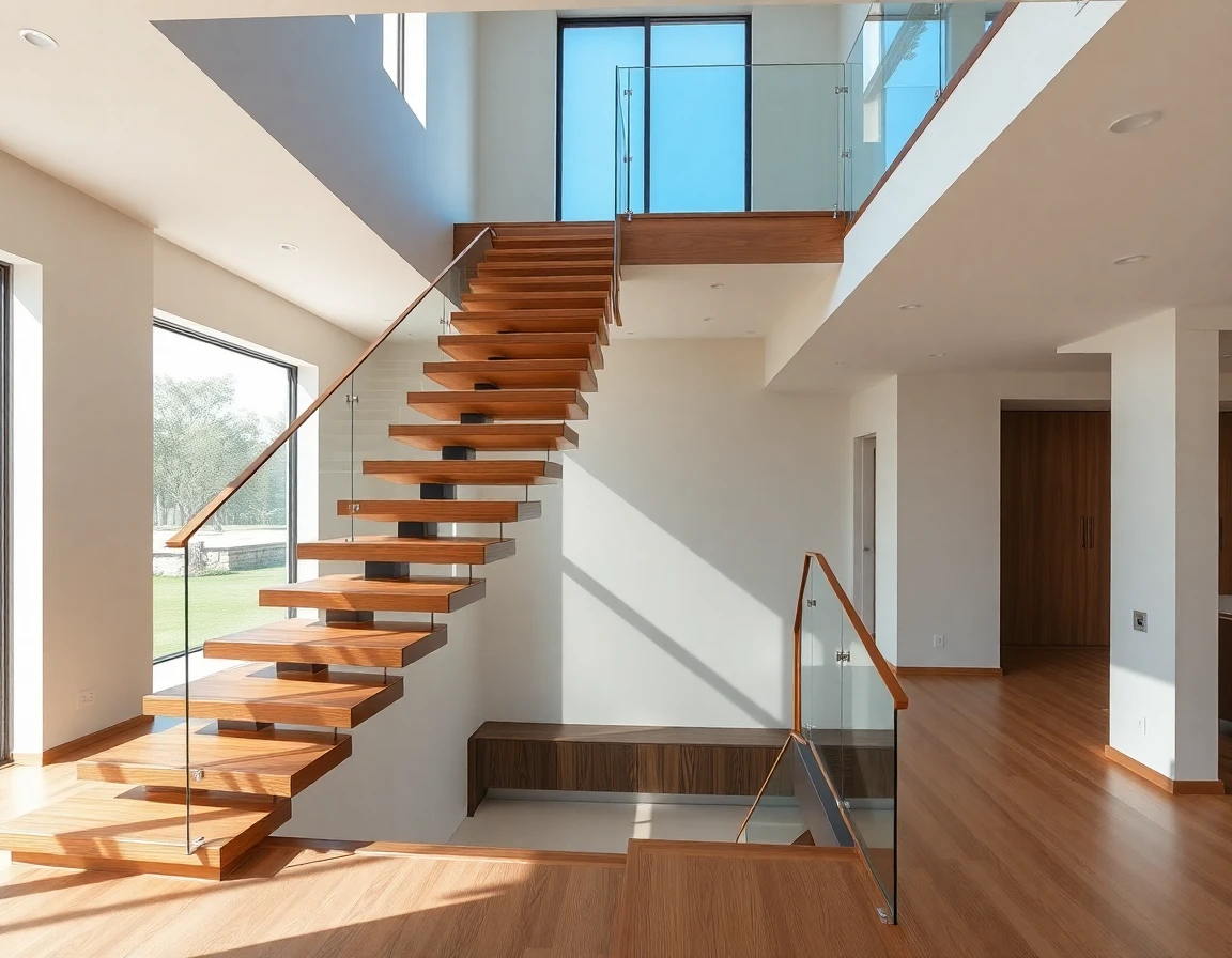Floating Straight Staircase – Residential