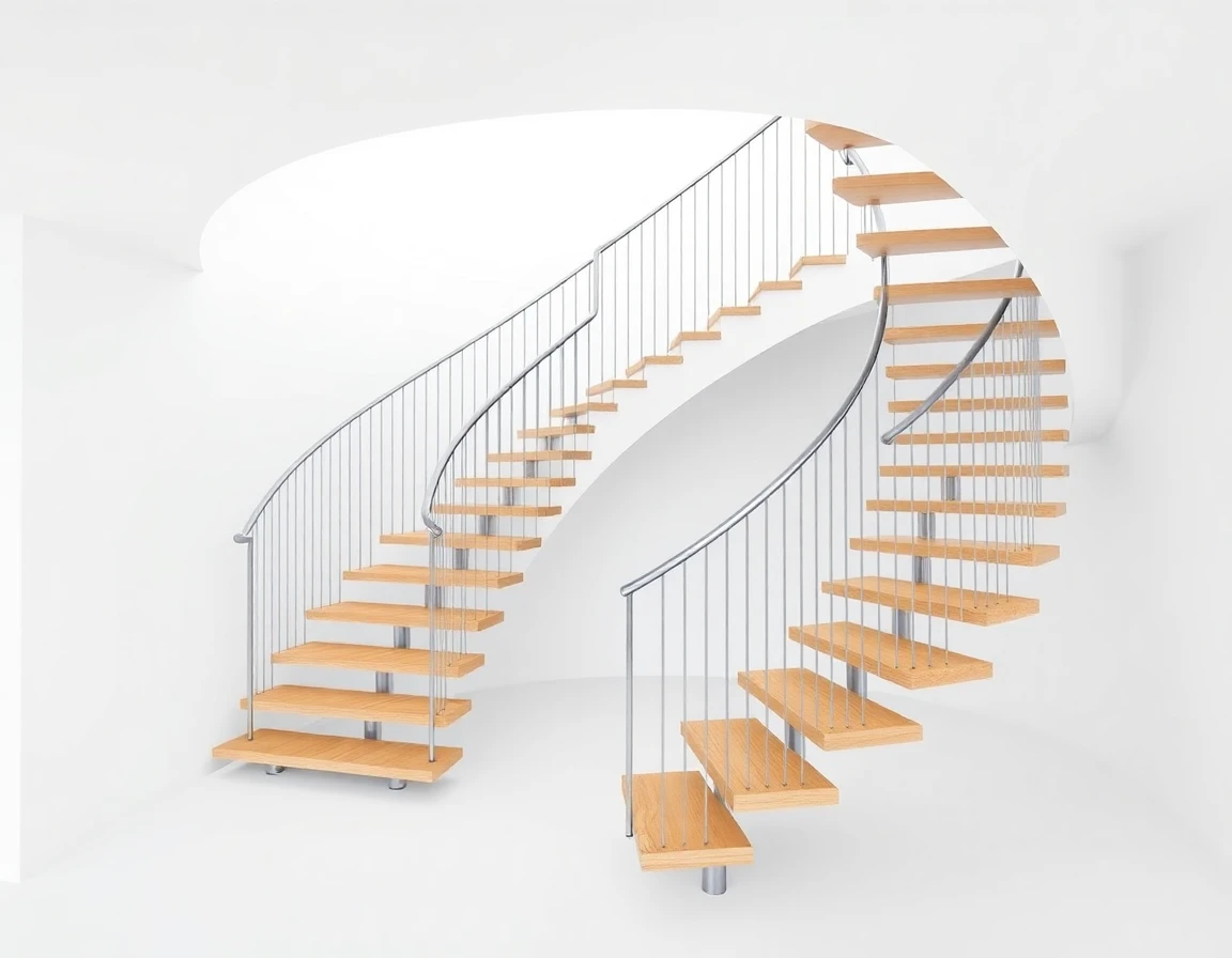 Floating Straight Staircase – Variant