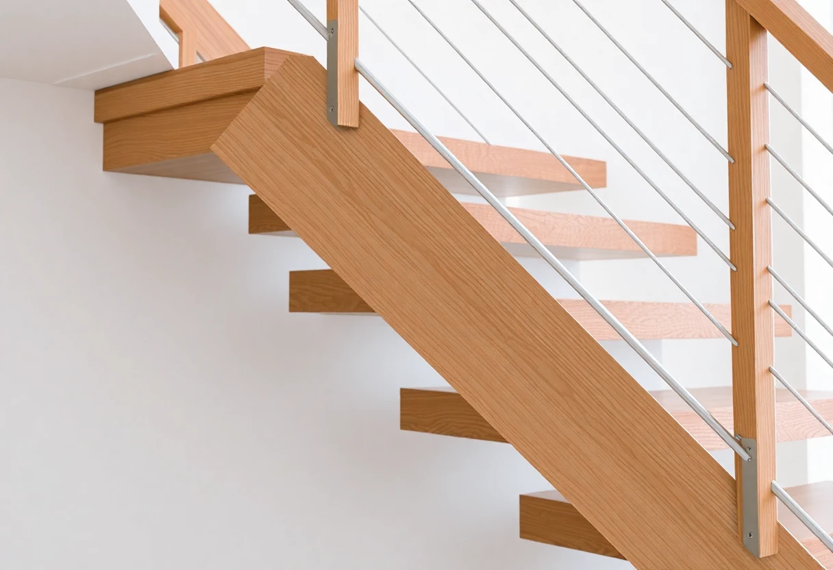 Floating Stairs With Cable Railing – Detail