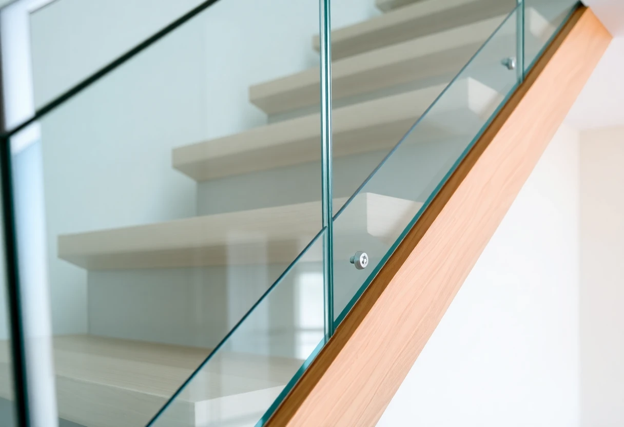 Floating Stairs With Glass Railing – Detail