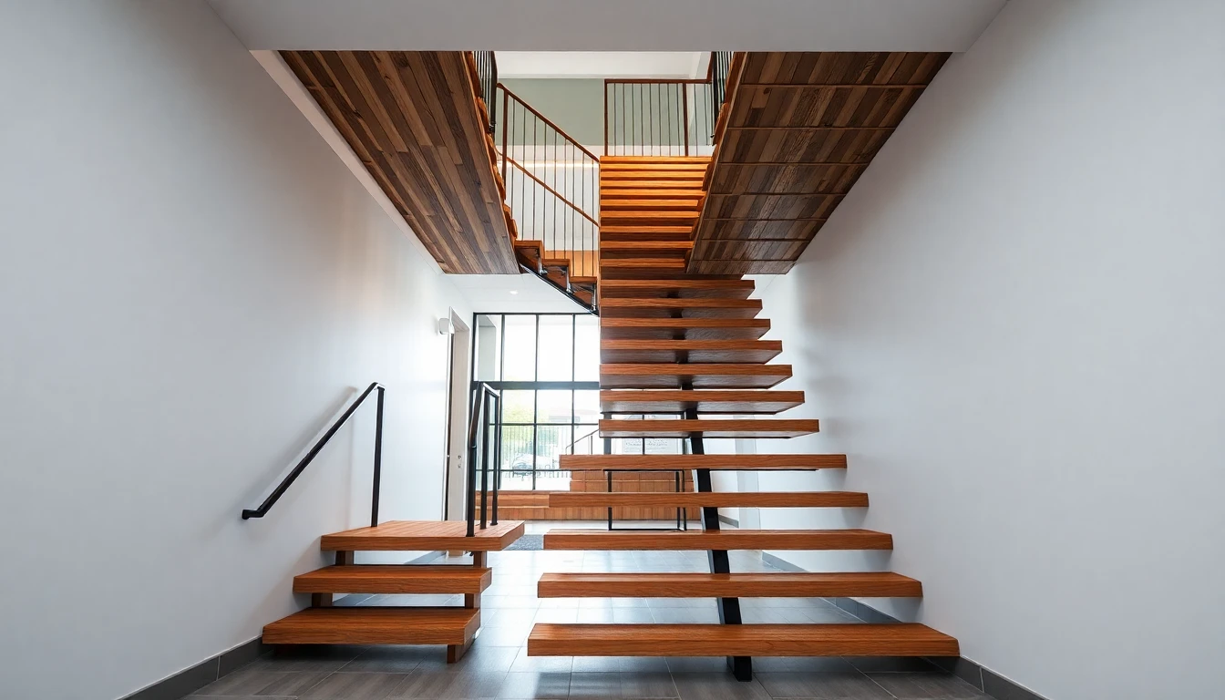 Floating Stairs Wood – Commercial