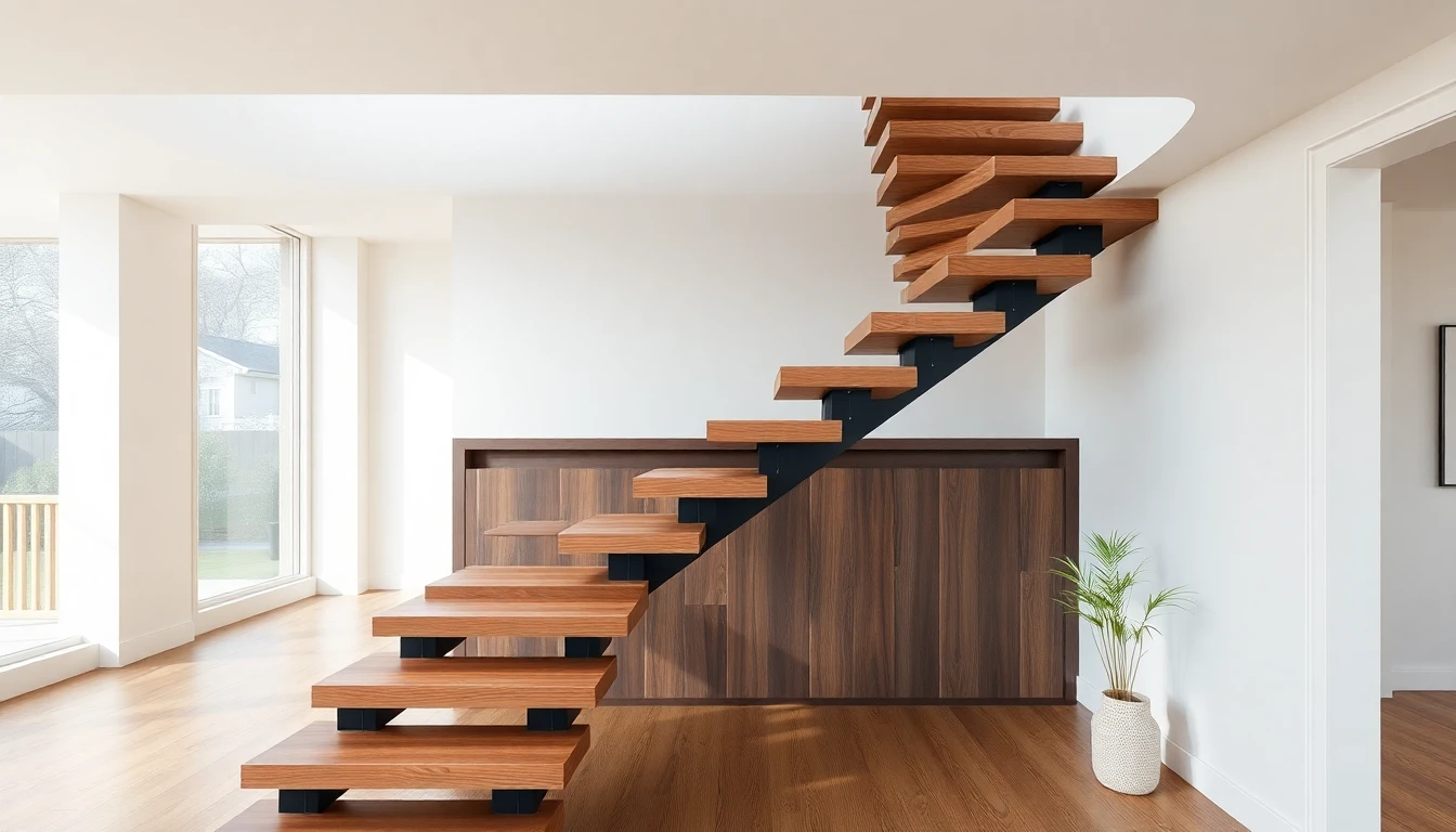 Floating Stairs Wood – Residential