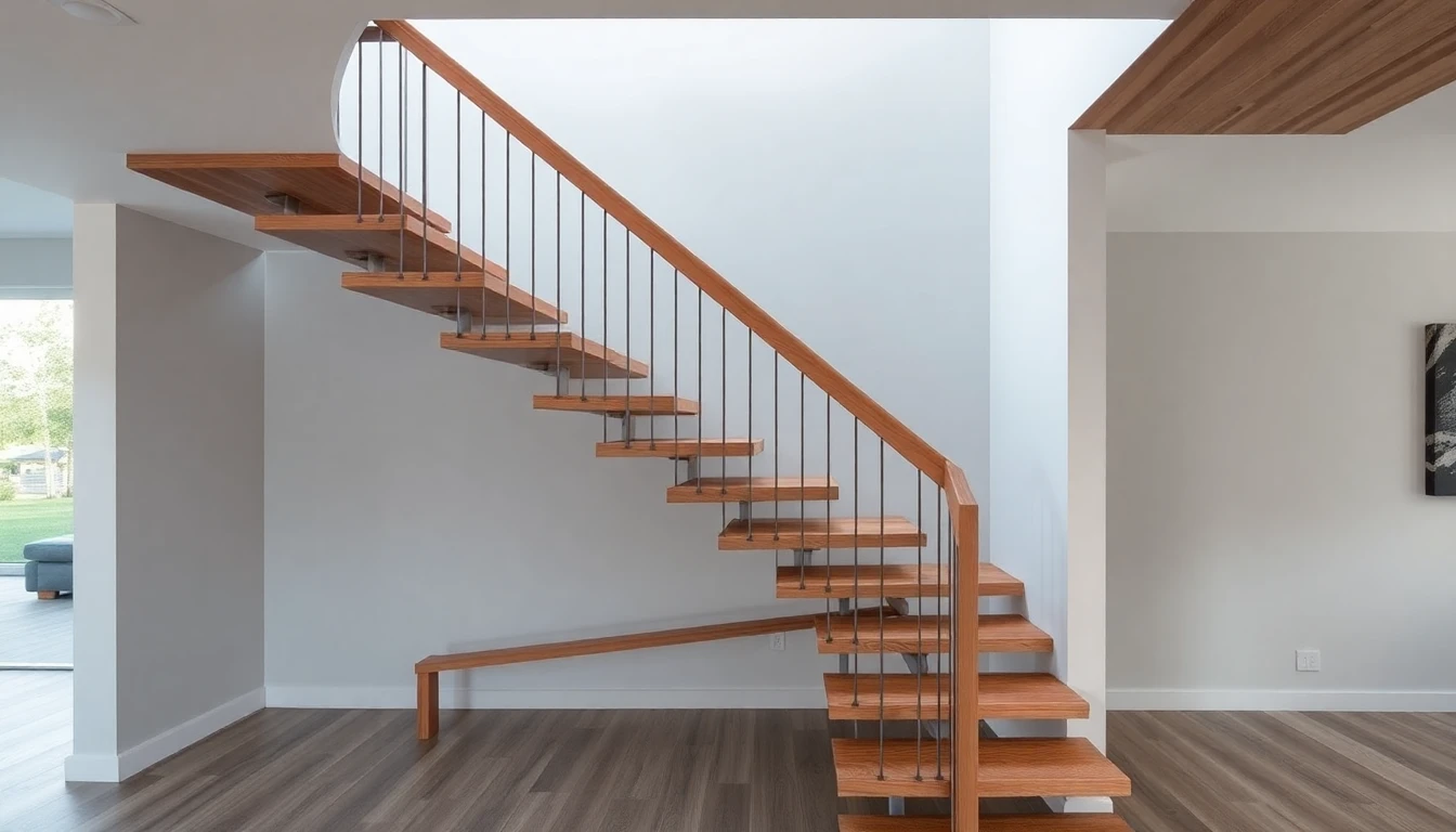 Floating Wood Stairs – Residential