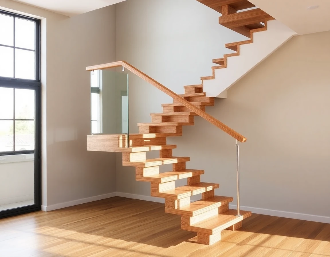Floating Wood Stairs – Variant