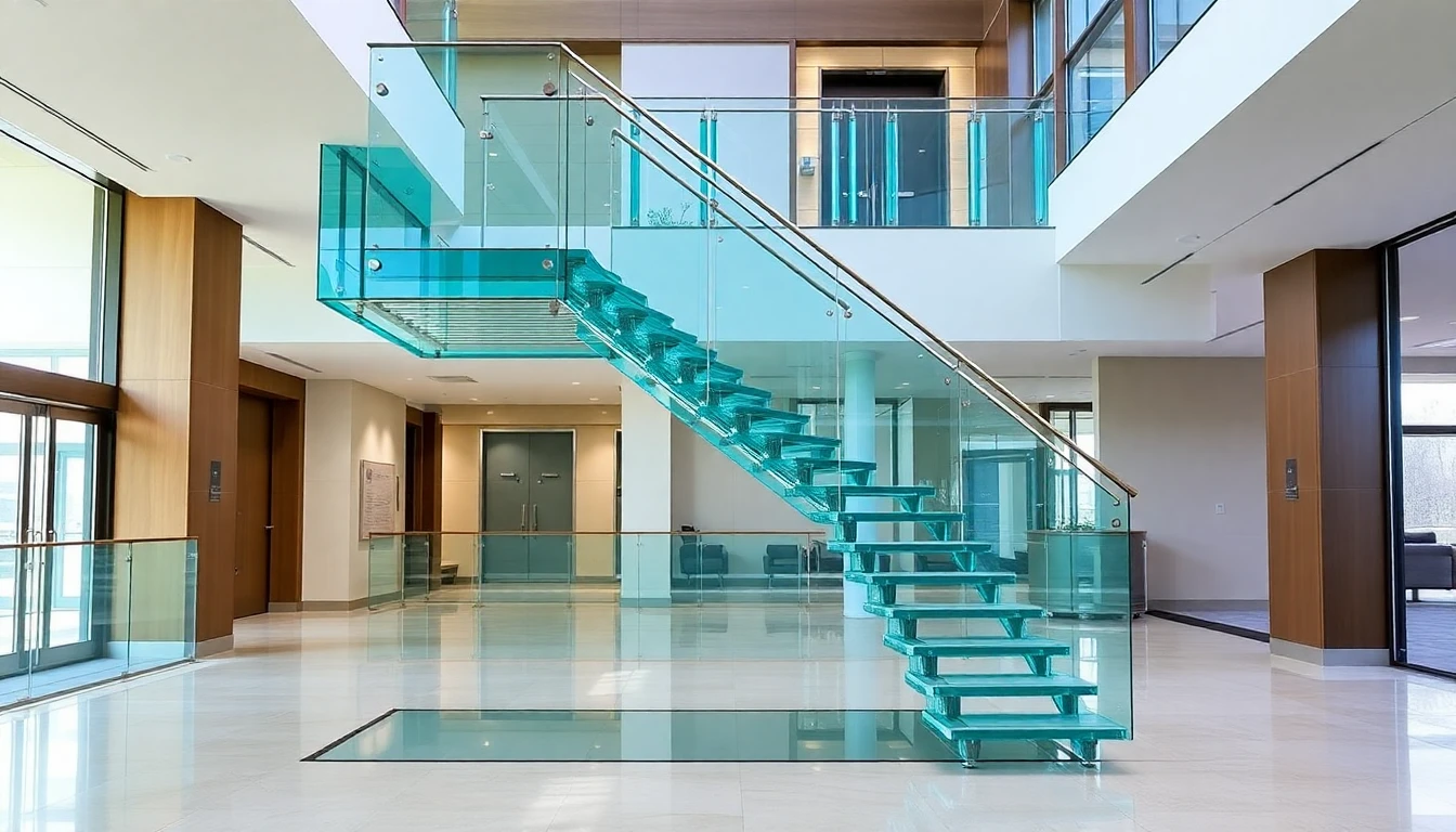 Glass Floating Stairs – Commercial