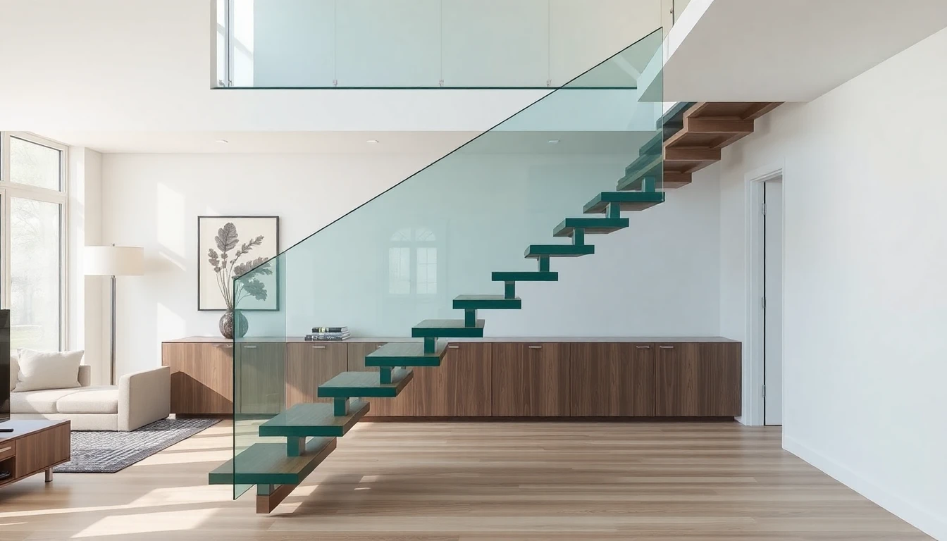 Glass Floating Stairs – Residential