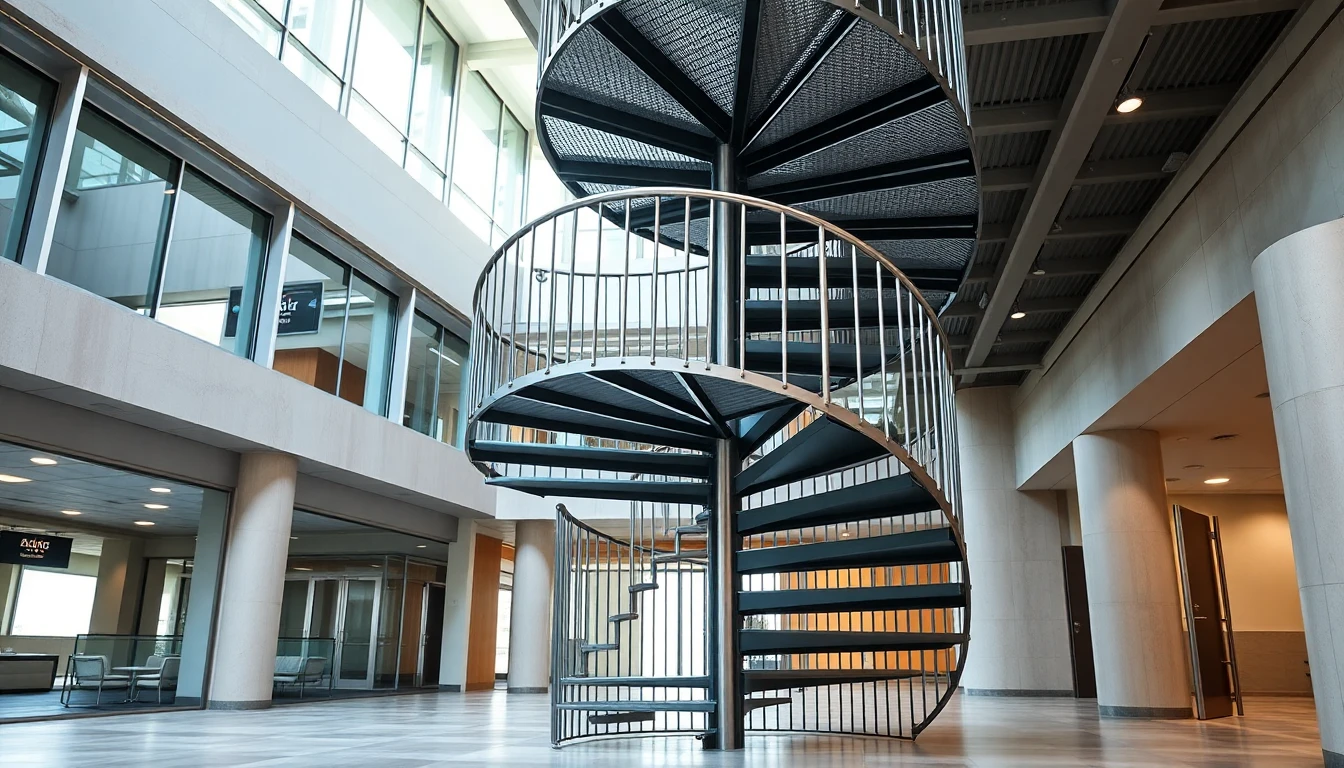 Metal Outdoor Spiral Staircase – Commercial