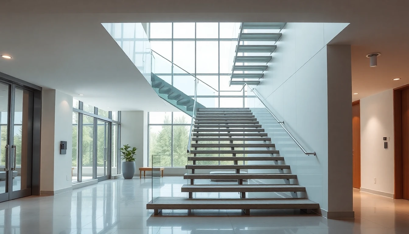 Modern Floating Stairs – Commercial