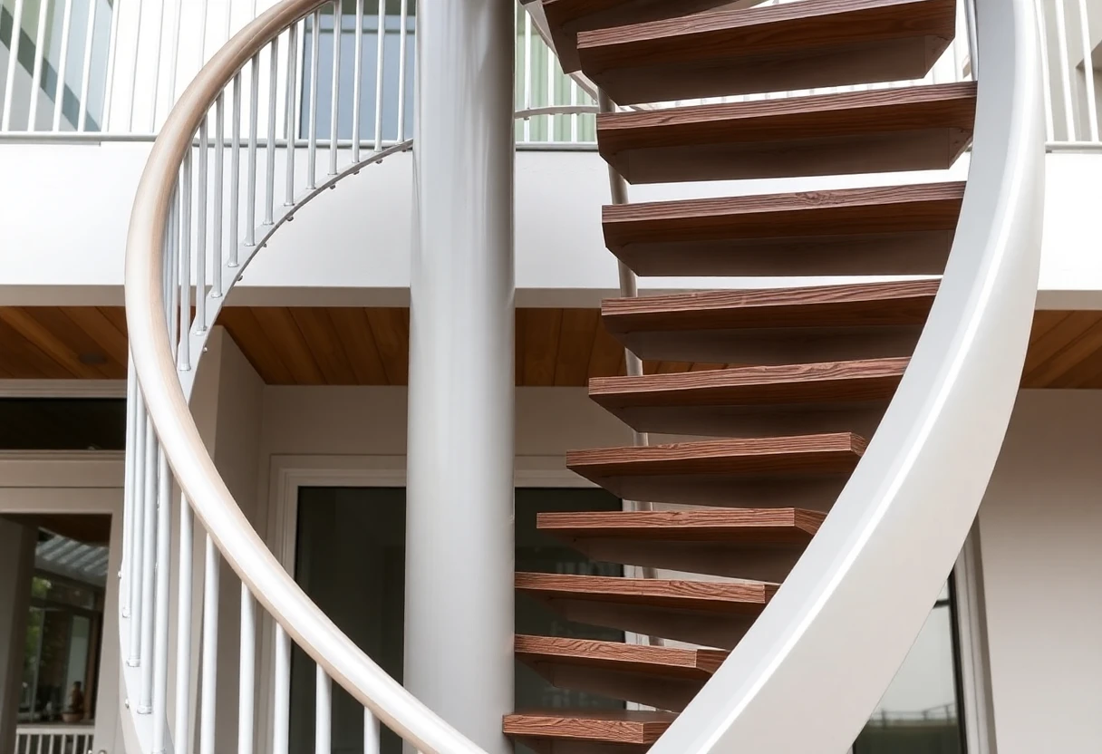 Modern Outdoor Spiral Staircase – Detail