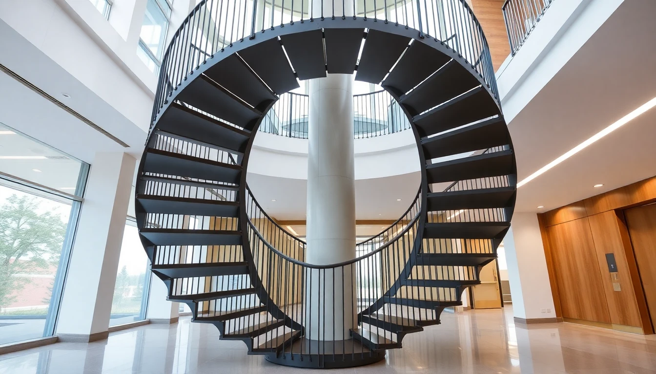Modern Outdoor Spiral Staircase – Commercial