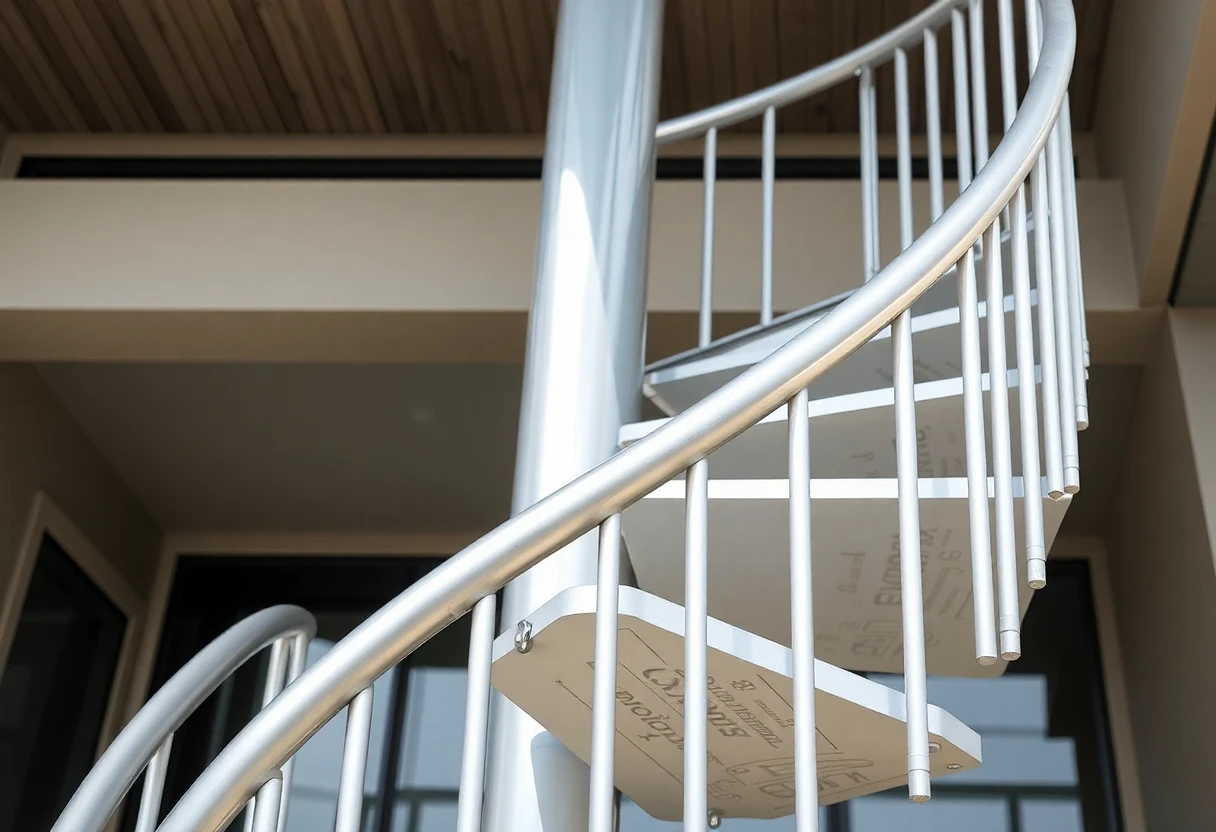 Outdoor Aluminum Spiral Staircase – Detail
