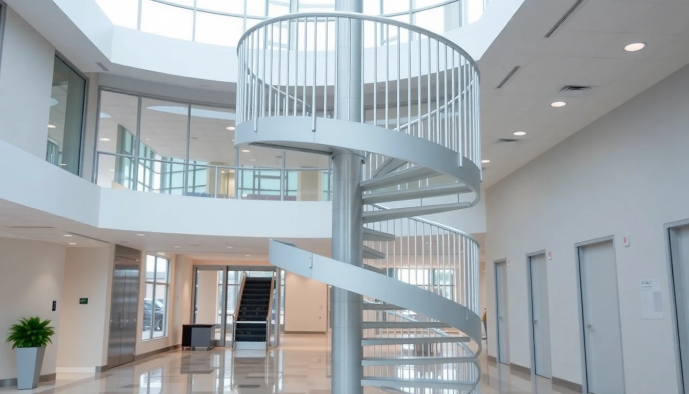 Outdoor Aluminum Spiral Staircase – Commercial