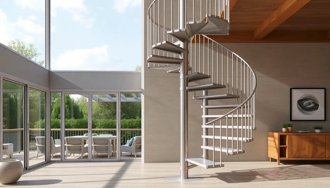 Outdoor Aluminum Spiral Staircase – Residential