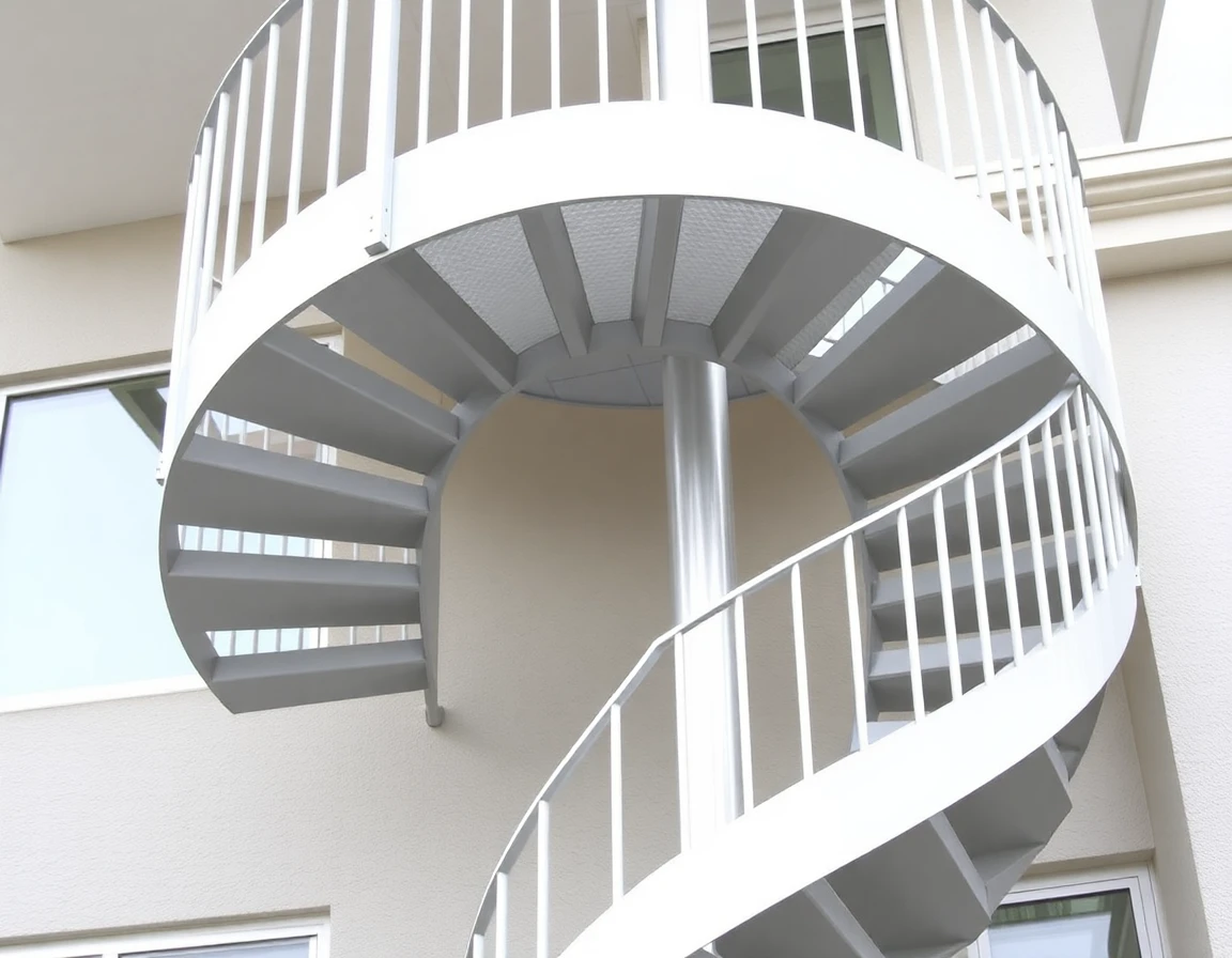Outdoor Aluminum Spiral Staircase – Variant