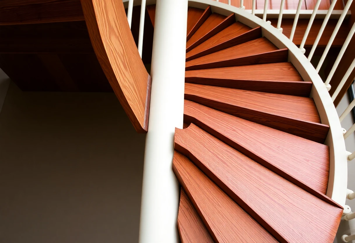 Outdoor Deck Spiral Staircase – Detail
