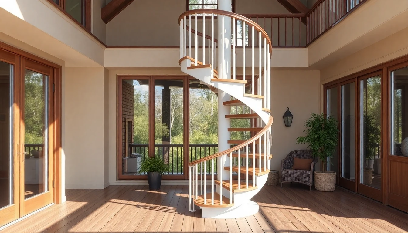 Outdoor Deck Spiral Staircase – Residential