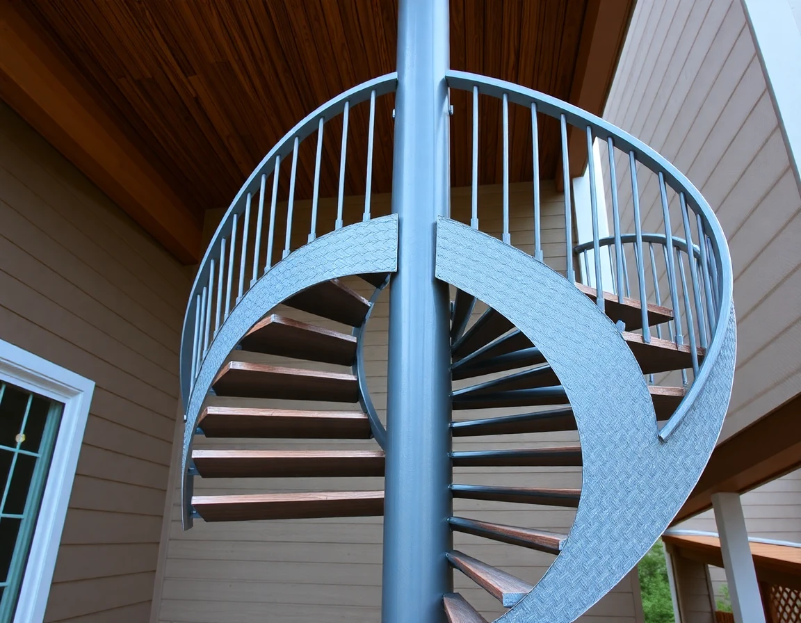 Outdoor Deck Spiral Staircase – Variant