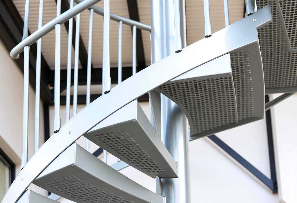 Outdoor Metal Spiral Staircase KIT – Detail