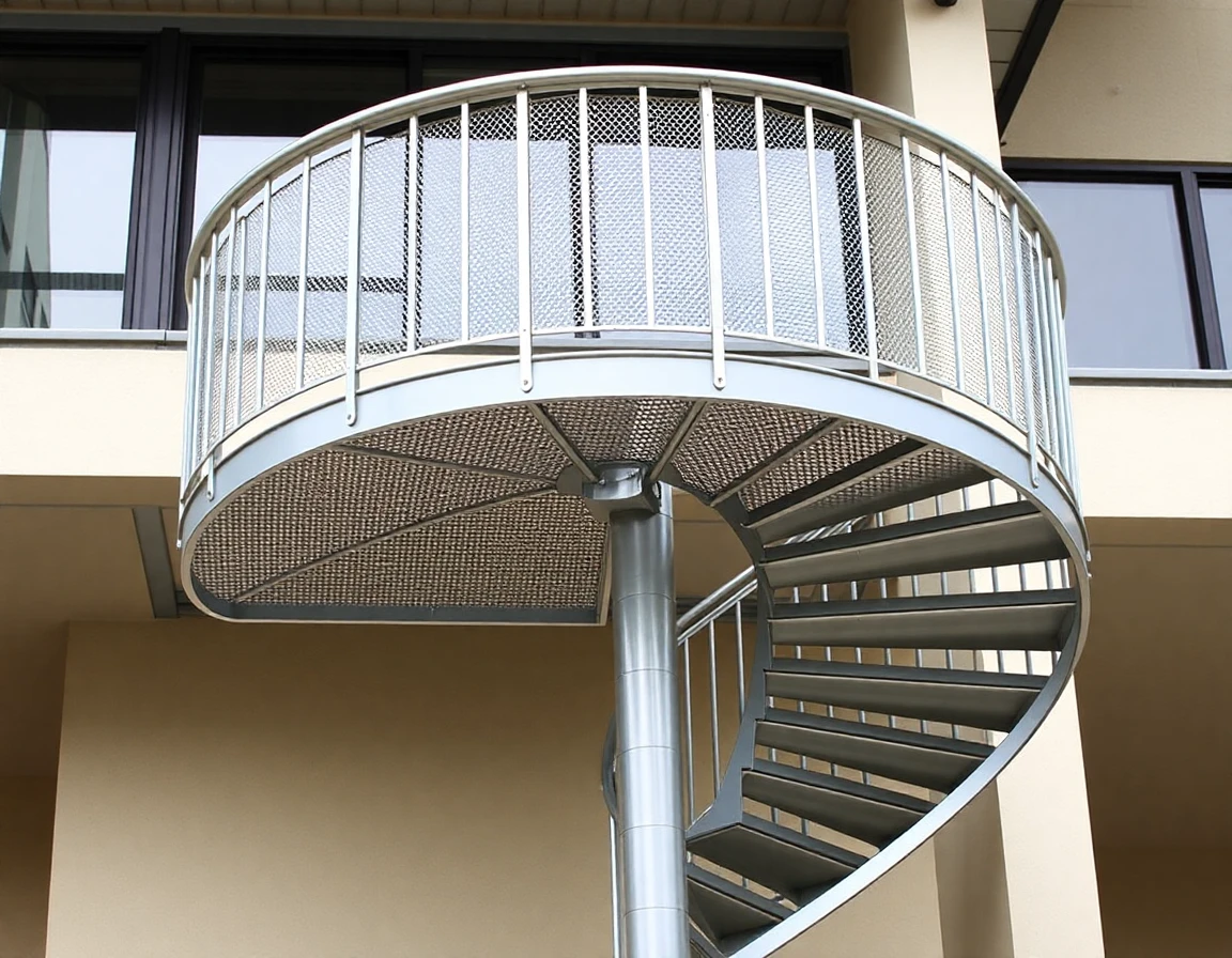 Outdoor Metal Spiral Staircase KIT – Variant