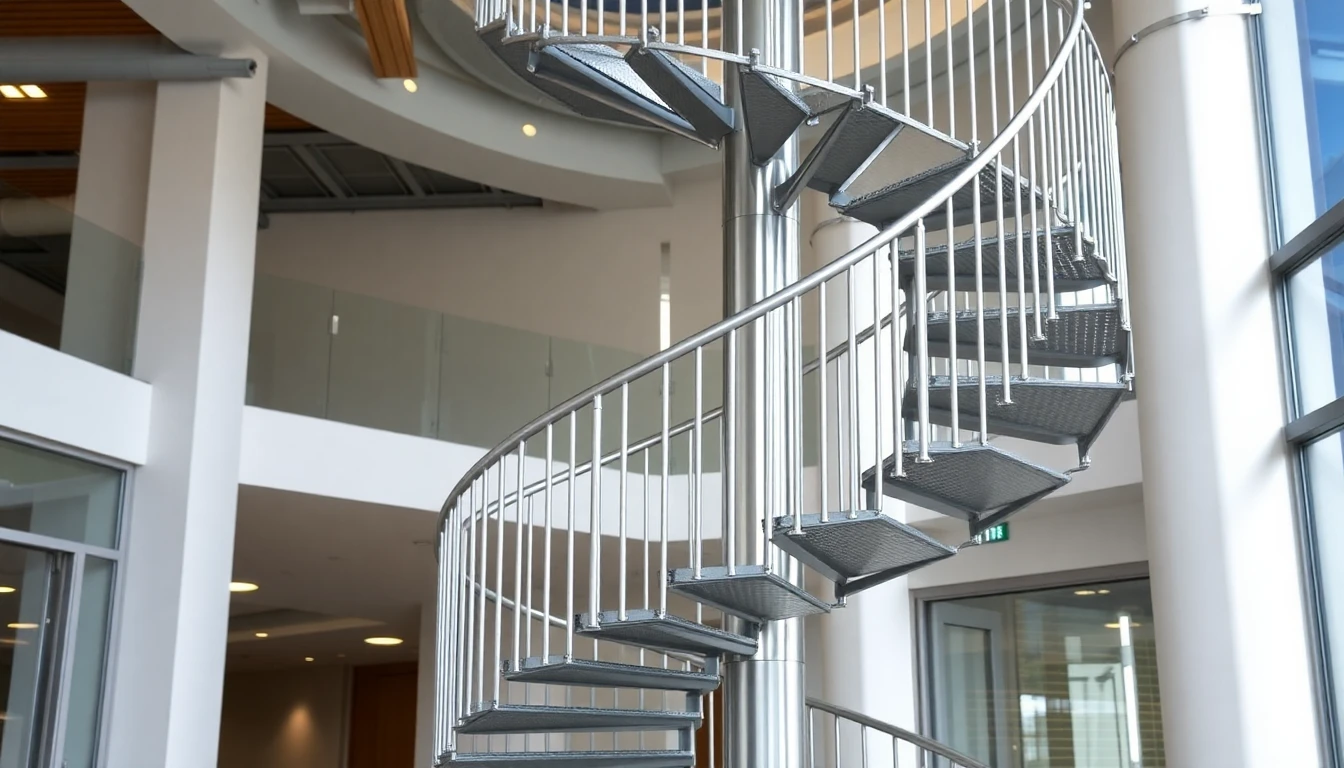 Outdoor Metal Spiral Staircase – Commercial