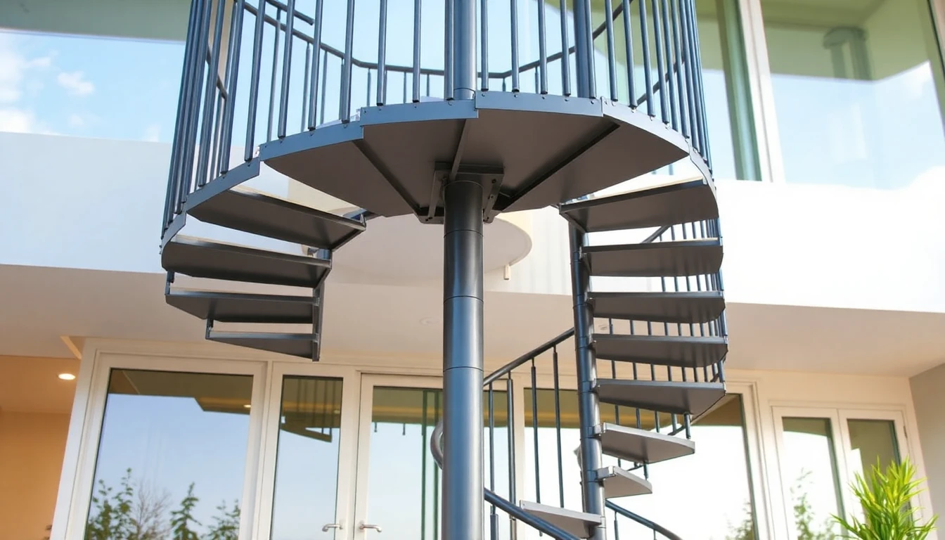 Outdoor Metal Spiral Staircase – Residential