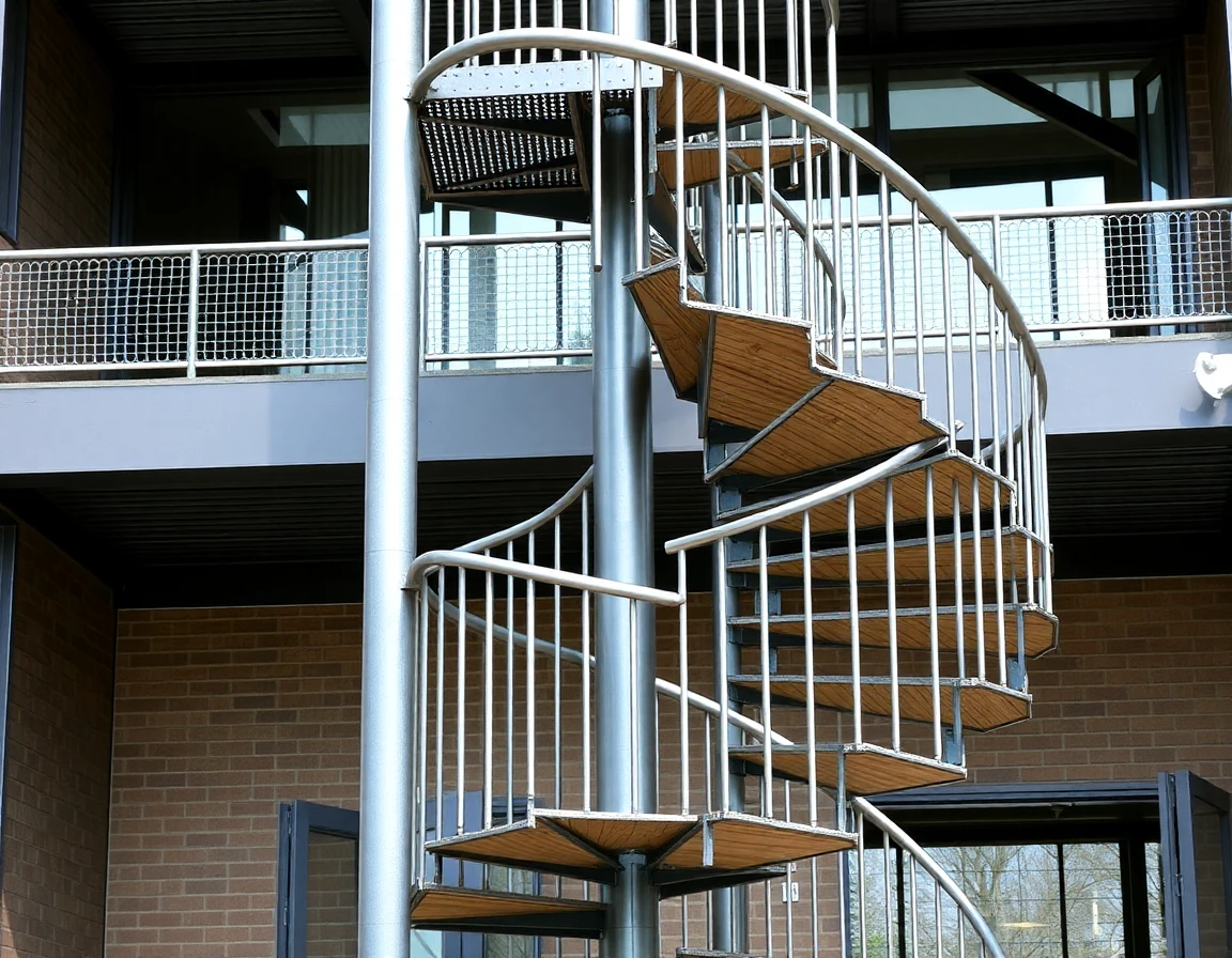 Outdoor Metal Spiral Staircase – Variant