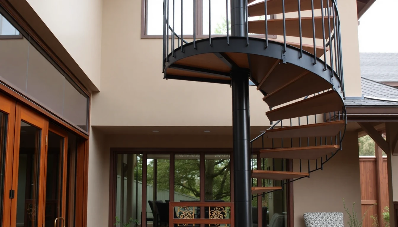 Outdoor Spiral Staircase FOR Deck – Residential