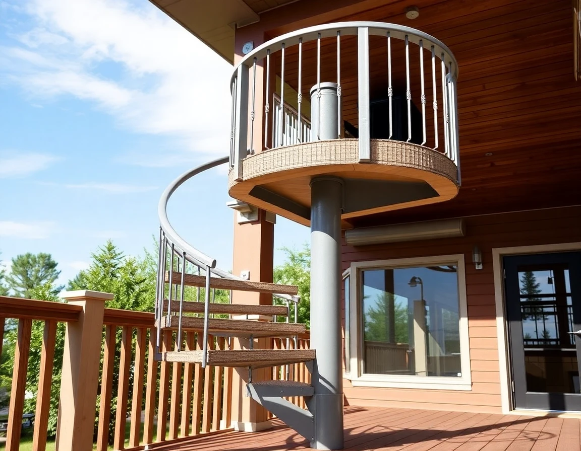 Outdoor Spiral Staircase FOR Deck – Variant